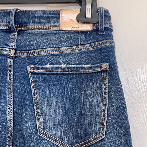 ZARA Trafaluc denimwear distressed jeans size 2 - Picture 5 of 6